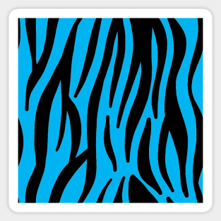 Blue Zebra Print Sticker